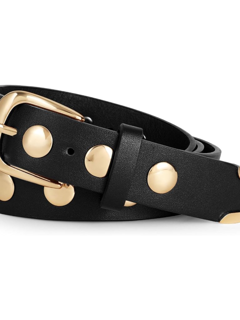 Women Fashion Leather Belt Studded Leather Belt Ladies Belts For Jeans Dress Pun